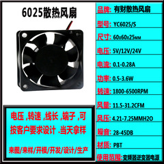 High-speed variable frequency inverter DC fan power supply axial fan for Fortune 6025 cooling fan