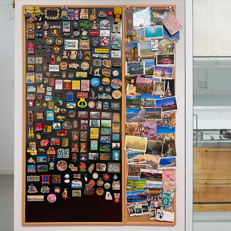 Magnetic Blackboard Wall Refrigerator Magnet Display Board Home Photo Wall Hanging Magnetic Large Blackboard Cork Board Combination Multi-Function