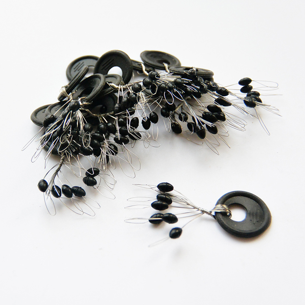 Rubber Silicone Space Beans Cylindrical Olive Colorful Black Space Beans Fishing Gear Small Accessories Wholesale Space Beans