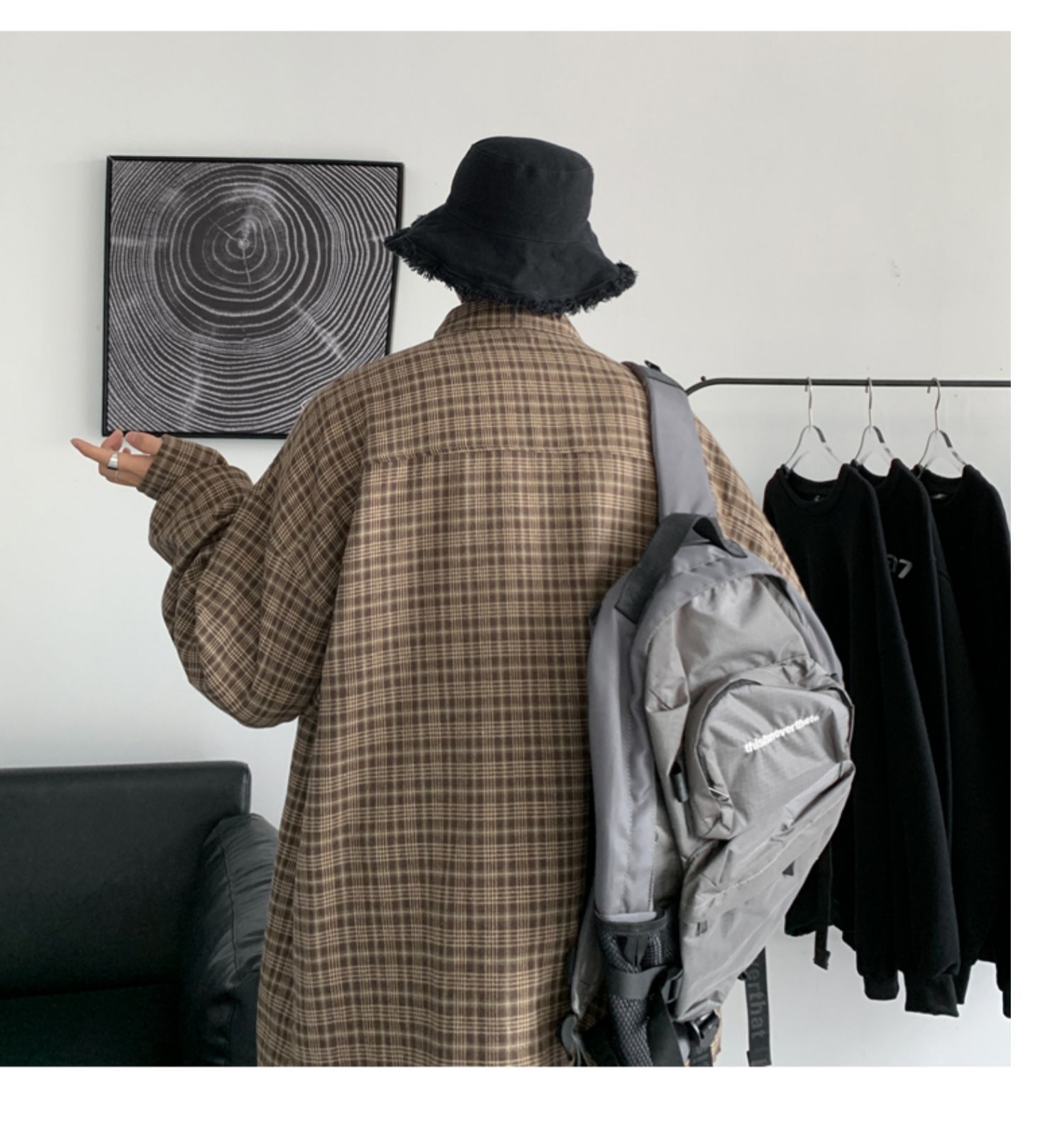 Men's Casual Checkered Shirt Long Sleeved Retro Jacket Style_voghion.com