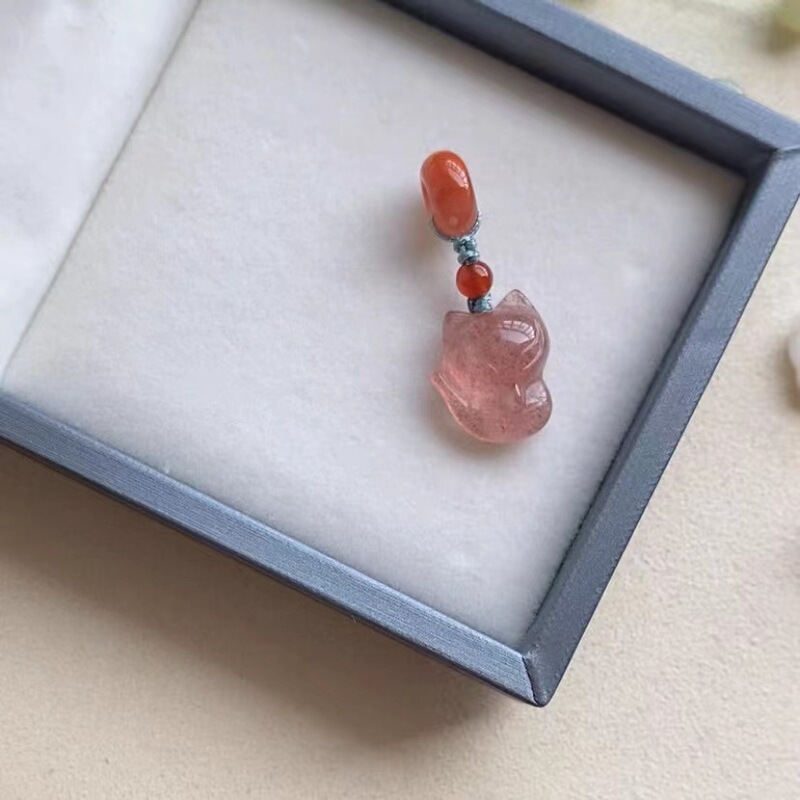 天然南紅隔珠ペンダントと田玉小提溜ブレスレットアクセサリー手串ペンダントネックレスdiy手作りコーディネート|undefined