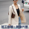 2022 Spring Small suit coat Mosaic Korean Edition fashion commute Single row Frock wear Self cultivation Show thin Little coat