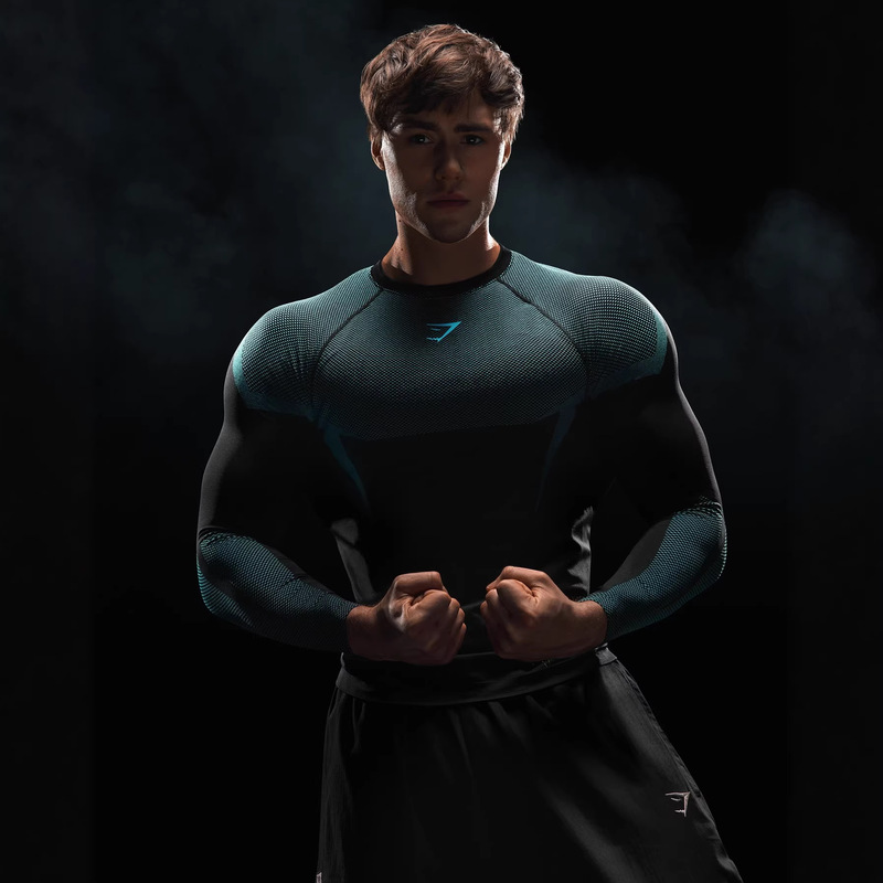 Gymshark Men's Fitness T-Shirt, Sports Running Breathable Elastic Basketball Training Base Layer Shirt, Exclusively Available for Cross-Border Sales Gymshark Men's Fitness T-Shirt, Sports Running Breathable Elastic Basketball Training Base Layer Shirt, Exclusively Available for Cross-Border Sales