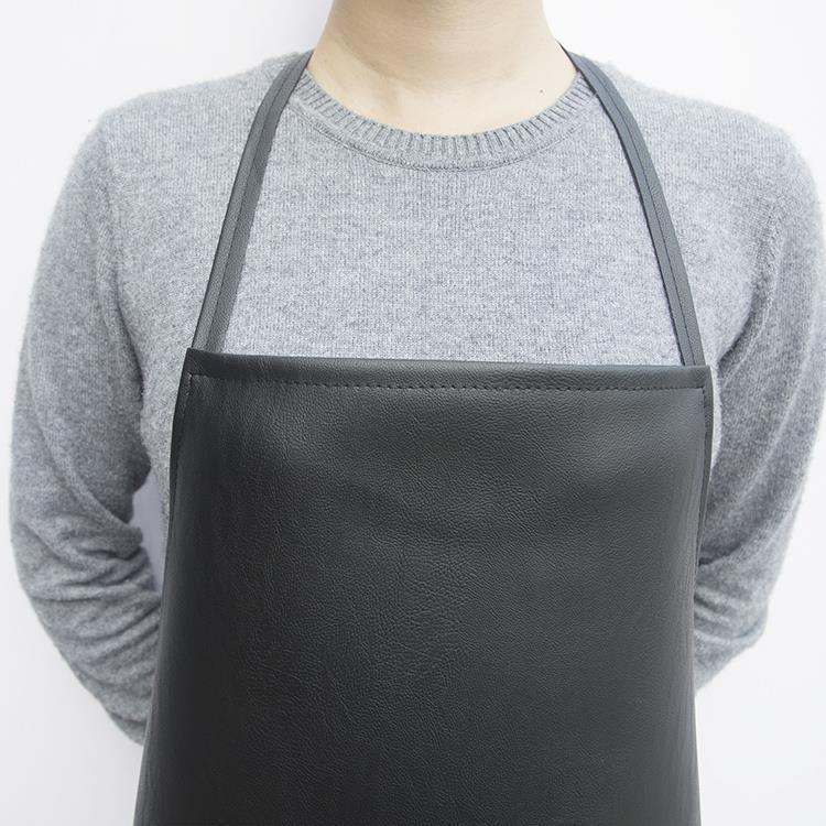PU皮革围裙防水厂家批发劳保防护工作耐油污围裙作业餐厅