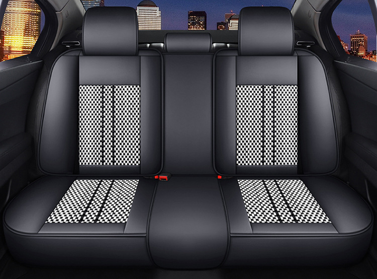 25 Years New All-Inclusive Hot Stamping Nappa Leather Ice Silk Car Seat Cushion Four-Season Universal Seat Cover Factory Direct Supply
