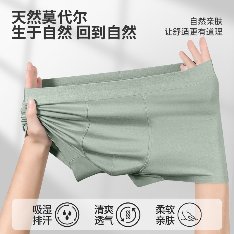 Modelo suave de hombre calzoncillos de hombre ventilador 50 Modelo ventilador hombre de ángulo plano cabeza de pantalones cortos de hombre