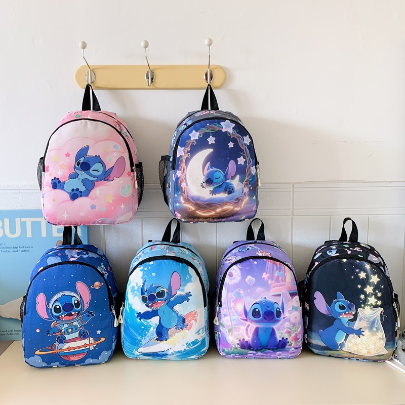 2025 Winter New Cute Cartoon Stitch Children's Backpack with Printed Pattern for Kindergarten Boys and Girls