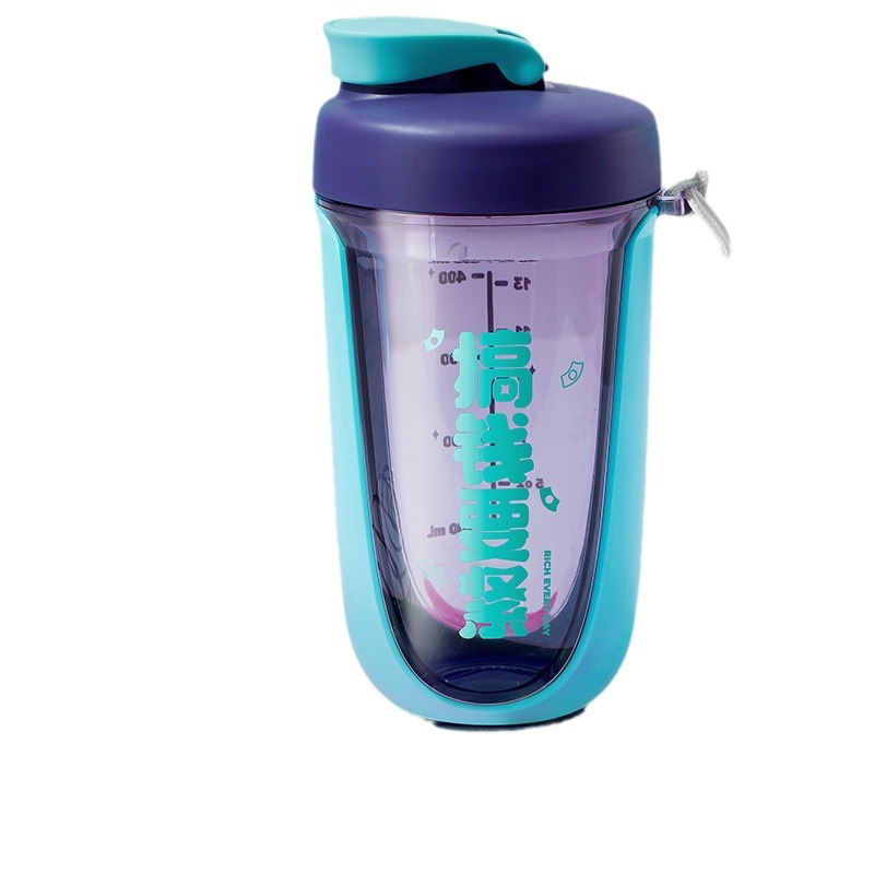 CMSH-1763 fresa vida batido taza personalizada de gran capacidad taza de plástico proteína en polvo taza de batido deportes fitness
