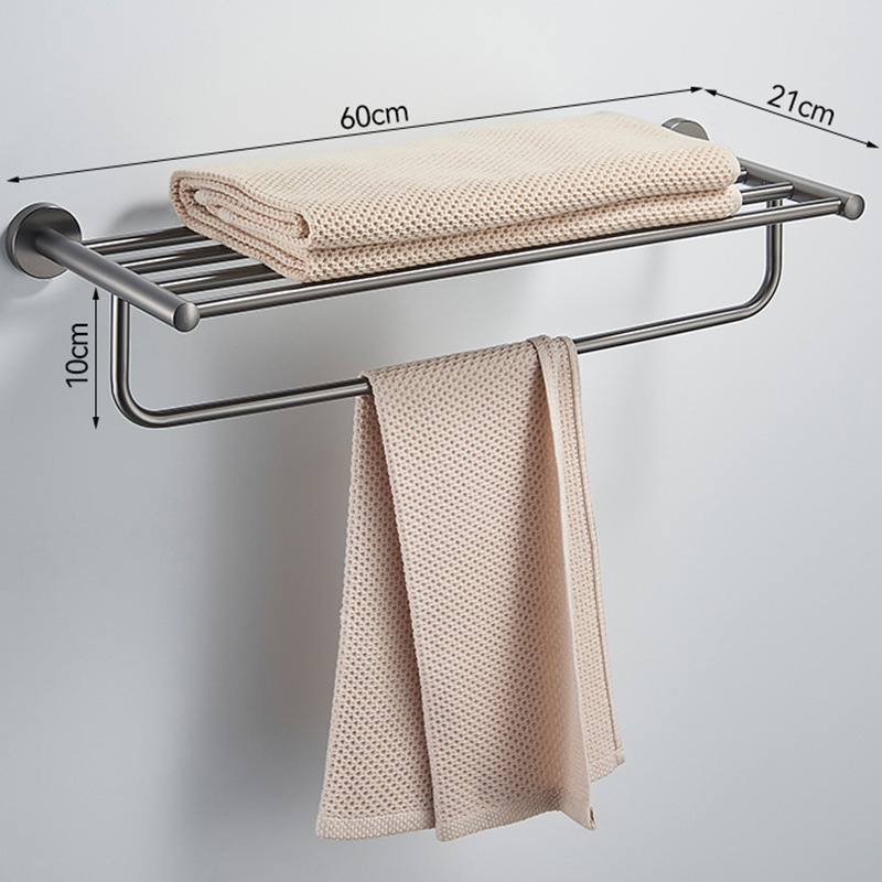 Toallas de acero inoxidable 304 toallas de baño sin perforación estante de toallas de baño pared estante de almacenamiento accesorios de hardware de baño