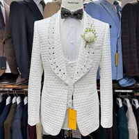 2025 новый Man suit трансграничная мода новый мужской костюм белый костюм свадебное платье