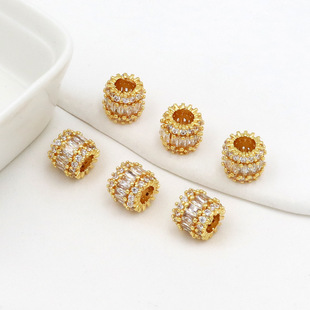 18K����僱�ɫ�Ƕ�ʯ�ʹ��D�\Ͱ�����diy����Ʒ���C45