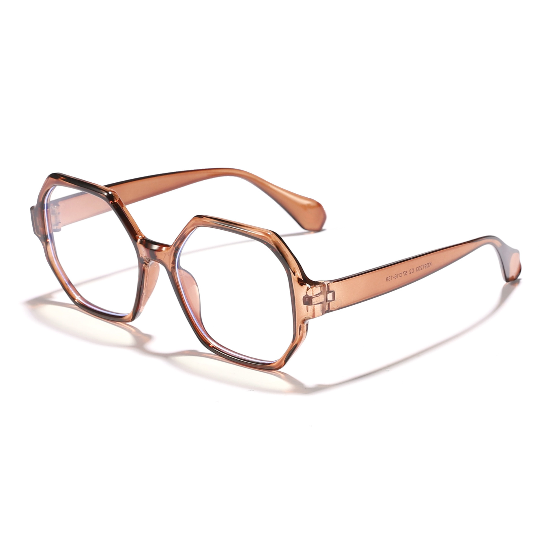 2024 moda europea y americana nuevas gafas de sol poligonales hombres y mujeres retro todo-fósforo viento ins gafas anti-azul