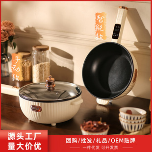 Electric Wok Household Wok Integrated Plug-in Large Capacity Non-stick Pan Multifunctional Dormitory Cooking Electric Cooking Pot