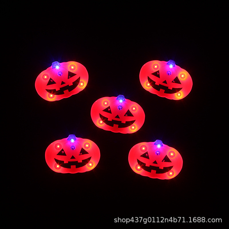 ハロウィーン発光指輪カボチャランプ飾り指ledフラッシュ幼稚園児童プレゼント玩具プレゼント|undefined