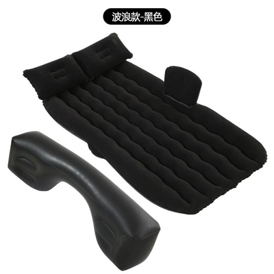 Foldableing Car Inflatable Mattress – Vehicle-mounted inflatable bed - 865b-wave-long-pier-black