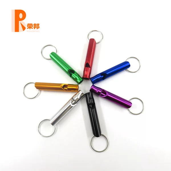 Factory Direct Sales fire protection aluminum alloy whistle metal whistle aluminum alloy survival training whistle outdoor whistle in stock