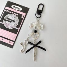 【暗黑听诊器】手作串珠钥匙扣少女心ins风包包相机链挂件咕本咕