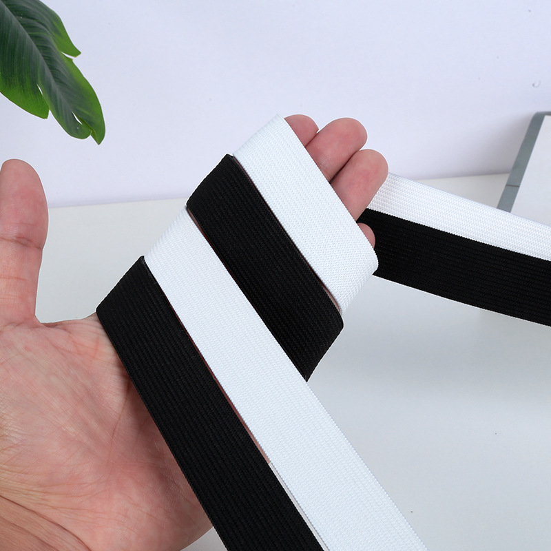 black white knitted elastic soft bullet