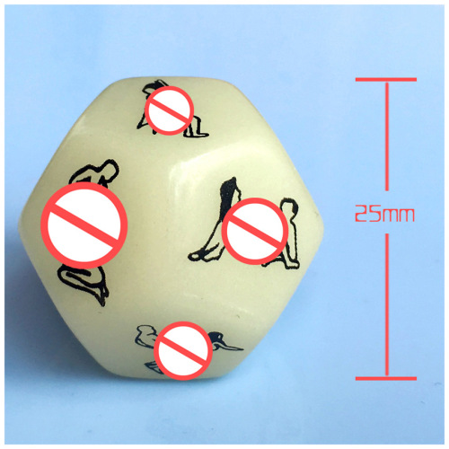 Foreign trade SM 12-sided night-luminous erotic pose dice adult couple sex toy supplies