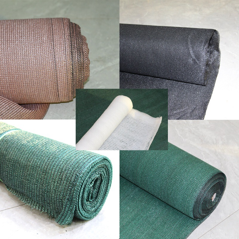 Foreign trade boutique color sunshade net brown dark green white encryption thickened Anti-Aging balcony sun protection shade