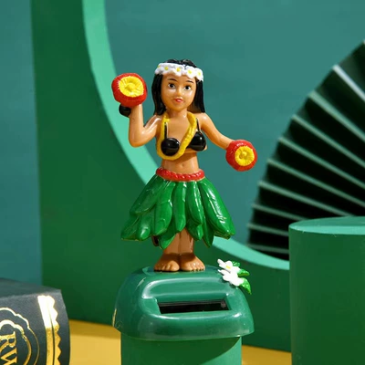 Car ornaments – Hawaiian Girls - mushroom-green
