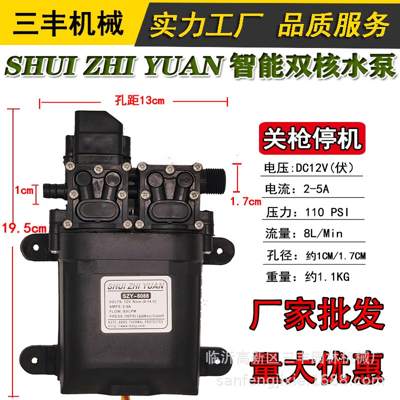 12v電動噴霧器ポンプ高圧知能還流ダイヤフラム二核ポンプ電動噴霧器部品卸売り|undefined