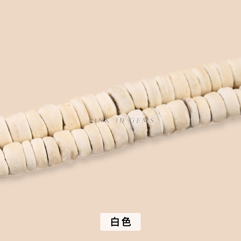 結晶徳宝飾品5/8mmココナツ殻仕切り珠散珠白色茶色diy宝飾品のブレスレット卸売り|undefined