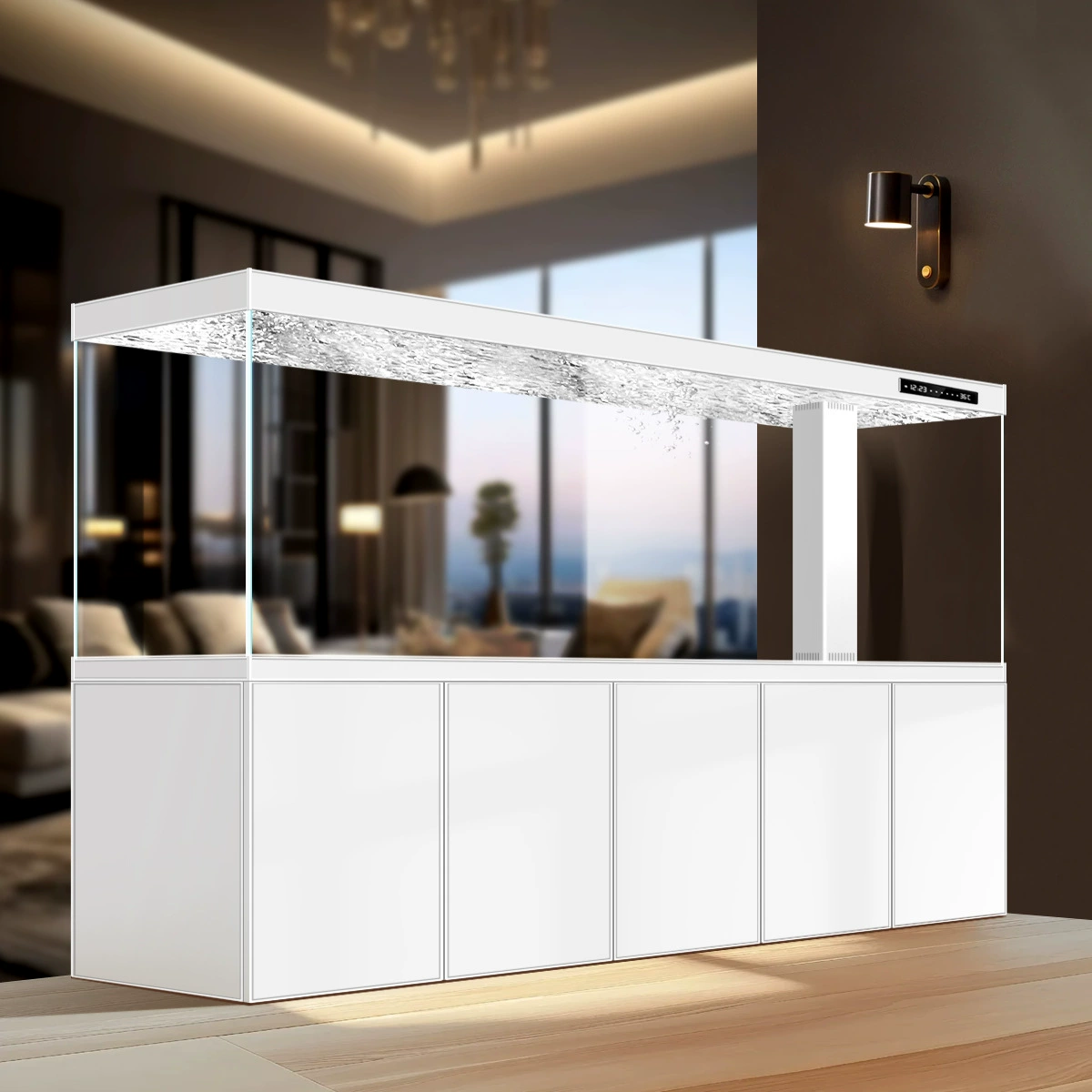 Аквариум гостиная 2025 новый экран дракона аквариум на стене