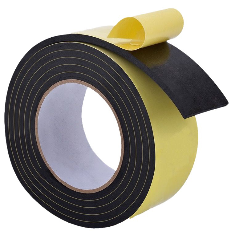 EVA sellado de algodón tira de sellado esponja cinta de una sola cara negro a prueba de golpes sellado a prueba de sonido adhesivo de espuma de esponja