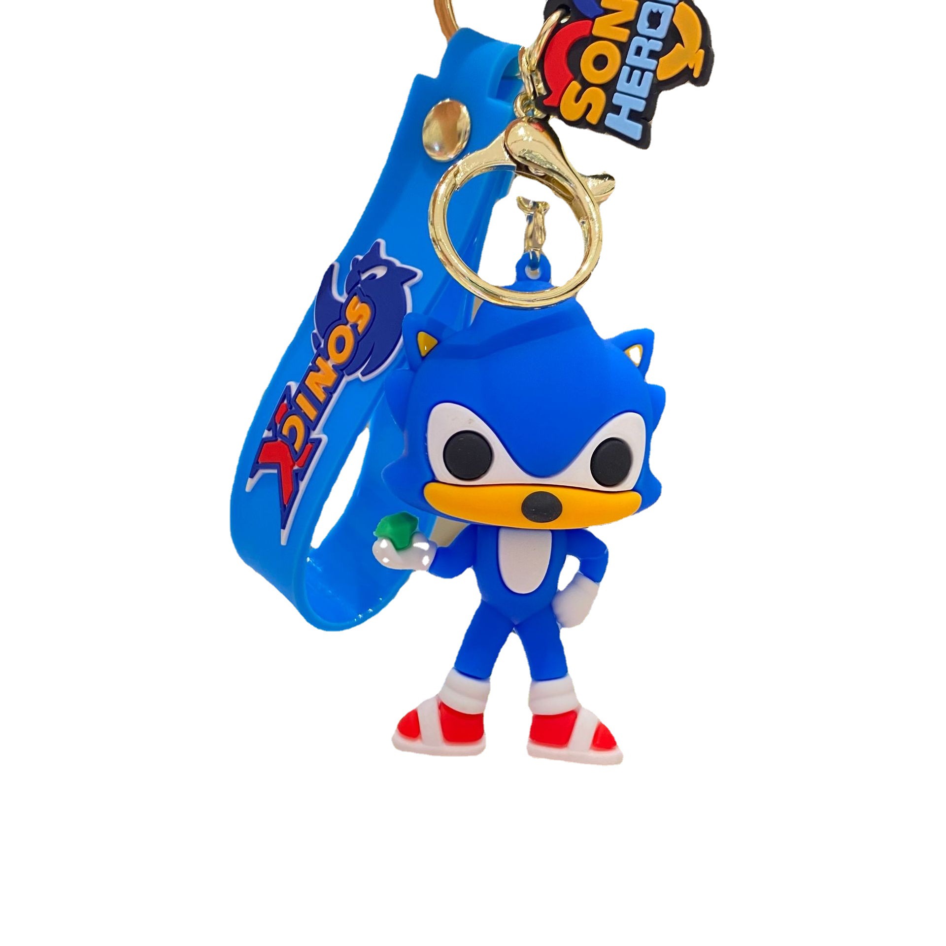 Nueva velocidad variable Sonic muñeca llavero colgante de dibujos animados anime muñeca llavero joyería regalo al por mayor
