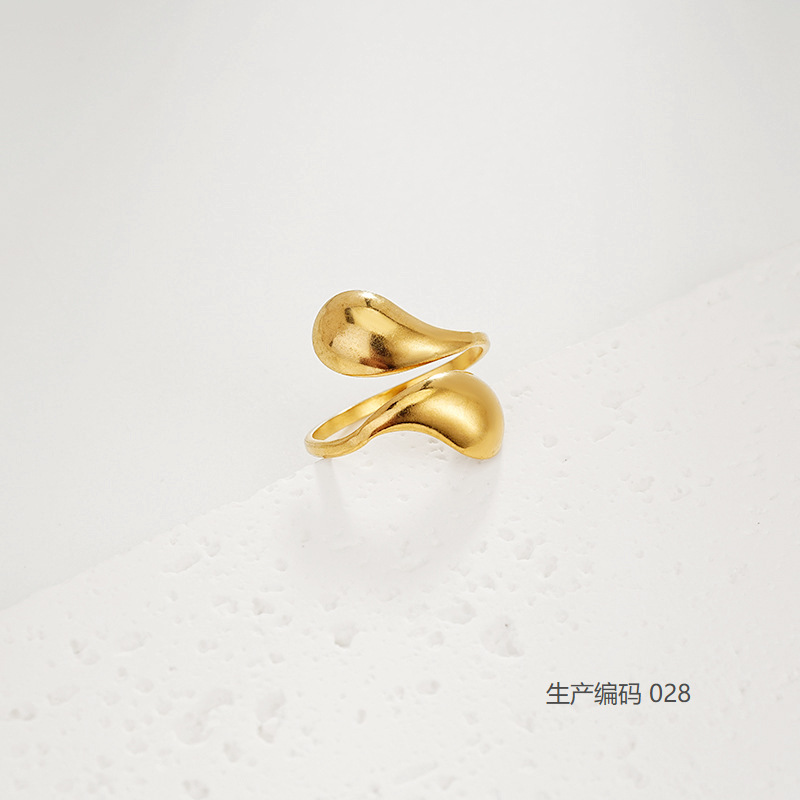 Drop-shaped, stainless steel, 21.5mm