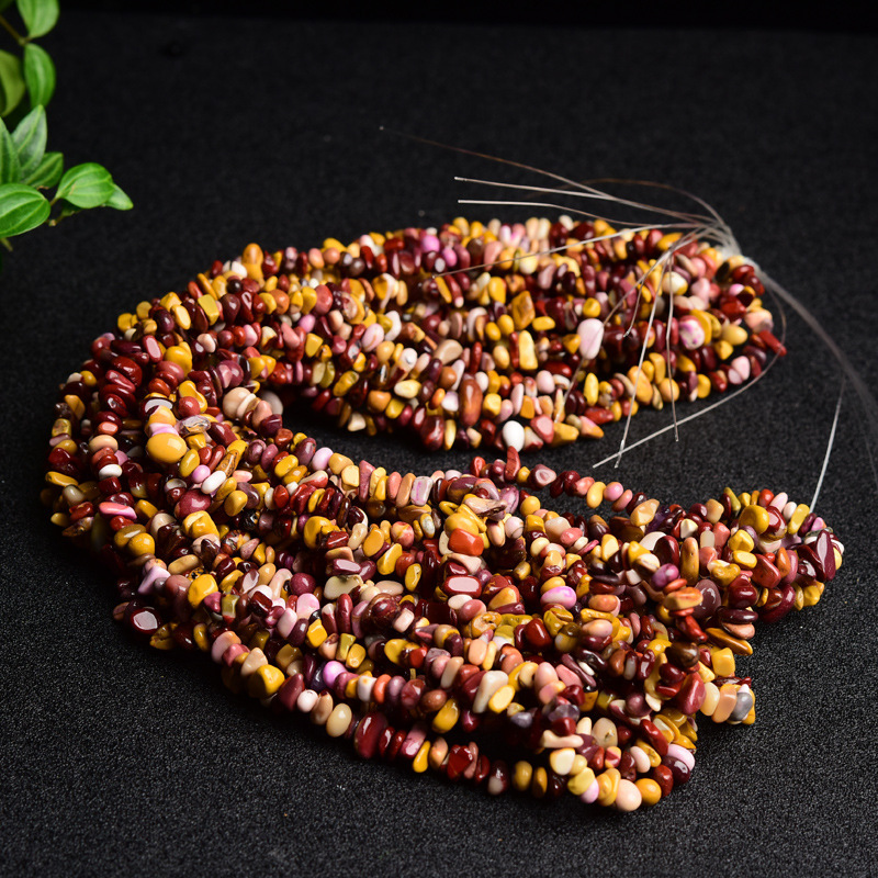 천연 달걀 노른자 자갈 긴 끈 자갈 5-7mm 길이 약 85cm