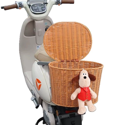 Electric car tail box, scooter rear basket with cover, storage