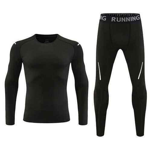 2024 Spring and Autumn New Quick-Dry Compression Tight Men's and Children's Long-Sleeve Long-Pant Compression Suit Fitness Pants Running Sports Set