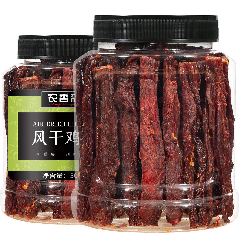 【农香森爆款风干鸡肉500g】风干鸡肉干肉条边角料手撕鸡胸肉条1