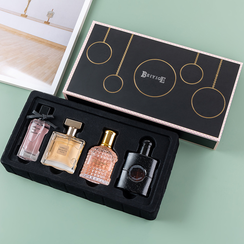 4 Flaschen Geschenkset für Damen, langanhaltender, frischer, leichter Duft, Student Black Opium Parfüm, Großhandel_voghion.com
