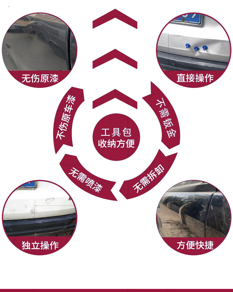 Car Dent Repair Tool Body Dent and Bump Traceless Repair Puller Free Sheet Metal Puller Repair Device Wholesale
