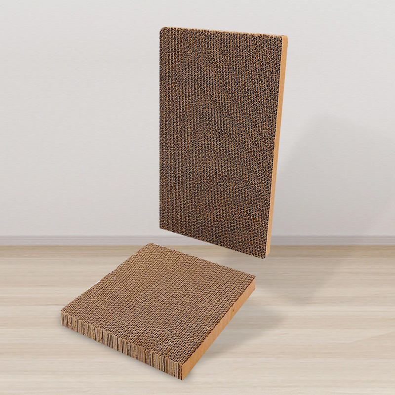 L-shaped vertical gato agarrar tablero contra la esquina juguetes gatos gran afilador de garras desmontable papel corrugado gato agarrar tablero al por mayor