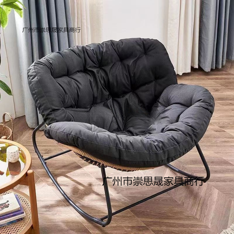 万腾外贸供应代发贴标摇椅懒人沙发双人编藤小户型布艺阳台简万腾|undefined