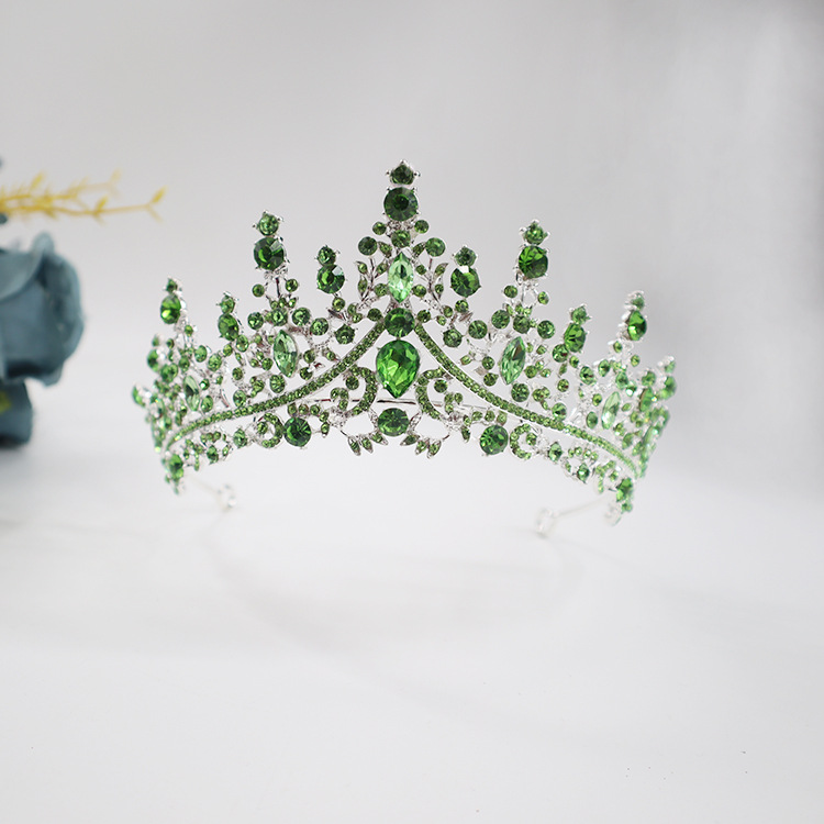 Coronas populares europeas y americanas, corona de princesa, corona de boda con diamantes de imitación, corona de cristal para novia, diadema para el cabello.