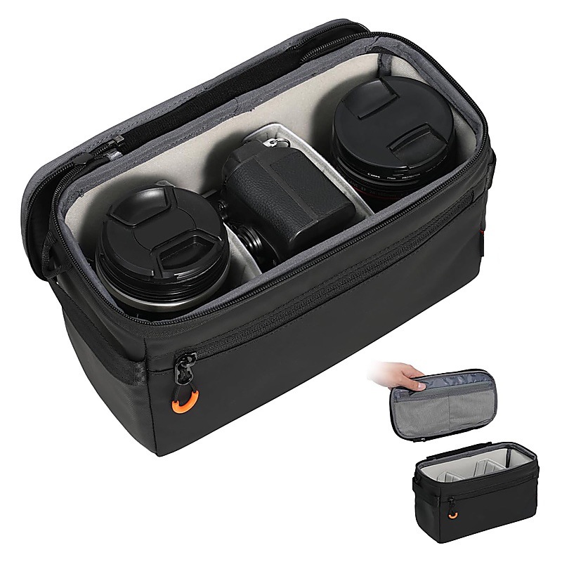 Cross-border wholesale camera inner bag, multi-compartment DSLR camera storage box, large-capacity outdoor photography equipment bag