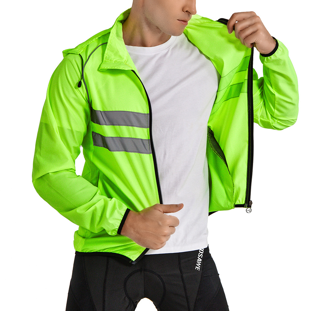 WOSAWE montaña carretera bicicleta ciclismo cazadora con capucha cazadora reflectante transpirable piel cazadora abrigo de manga larga