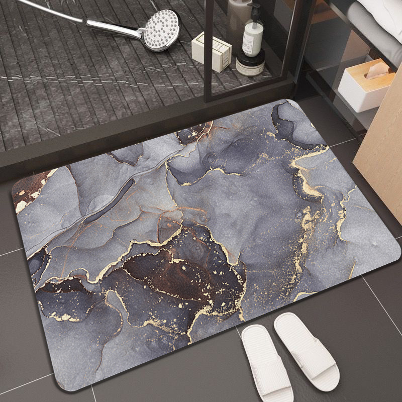 Baño de barro de diatomeas absorción de agua suelo blando de baño de barro de diatomeas puerta de baño anti-deslizante cojín de pies secos rápidos