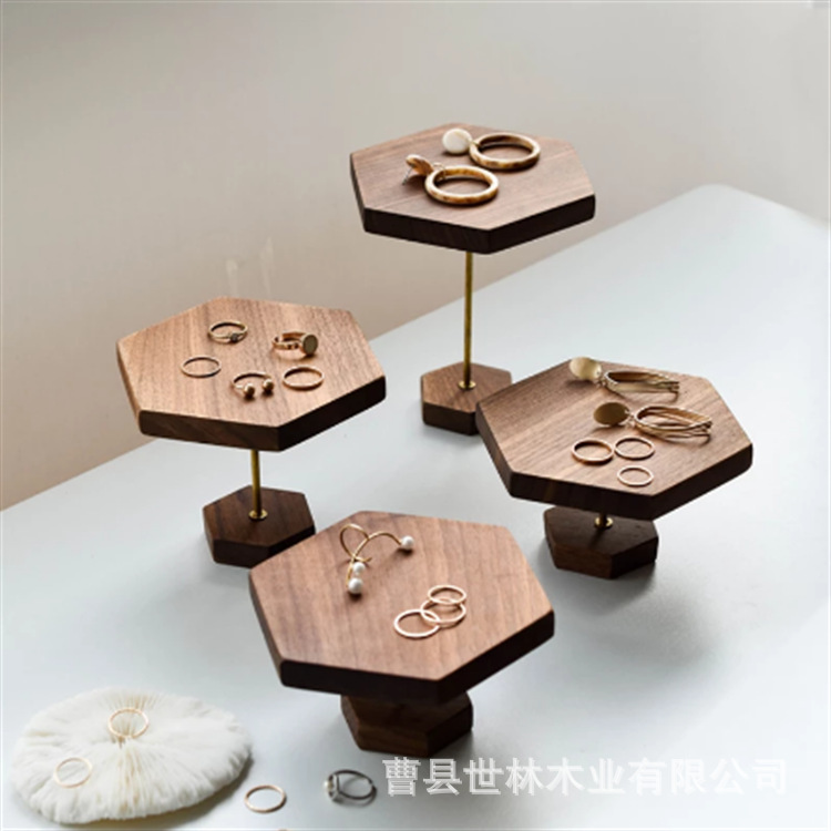 实木桌面收纳架化妆桌整理架饰耳环储物架木质展示架储物支架