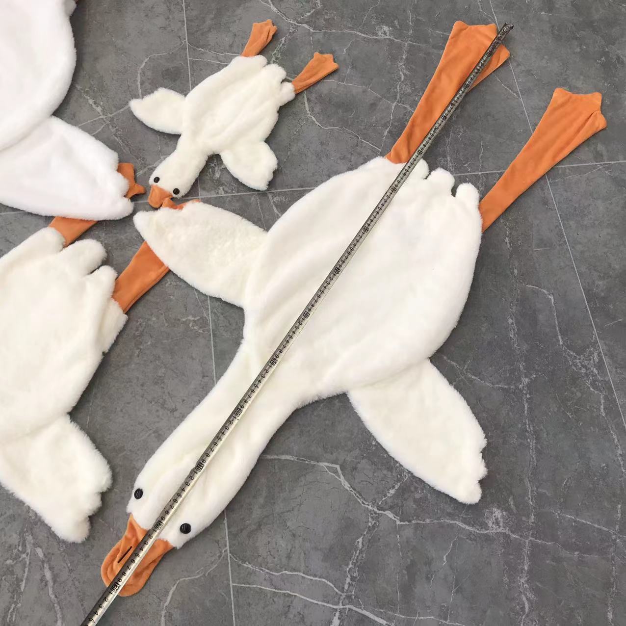 Cubierta de cuero de ganso blanco grande cubierta de cuero de juguete de peluche de la cáscara de cuero grande muñeca de ganso