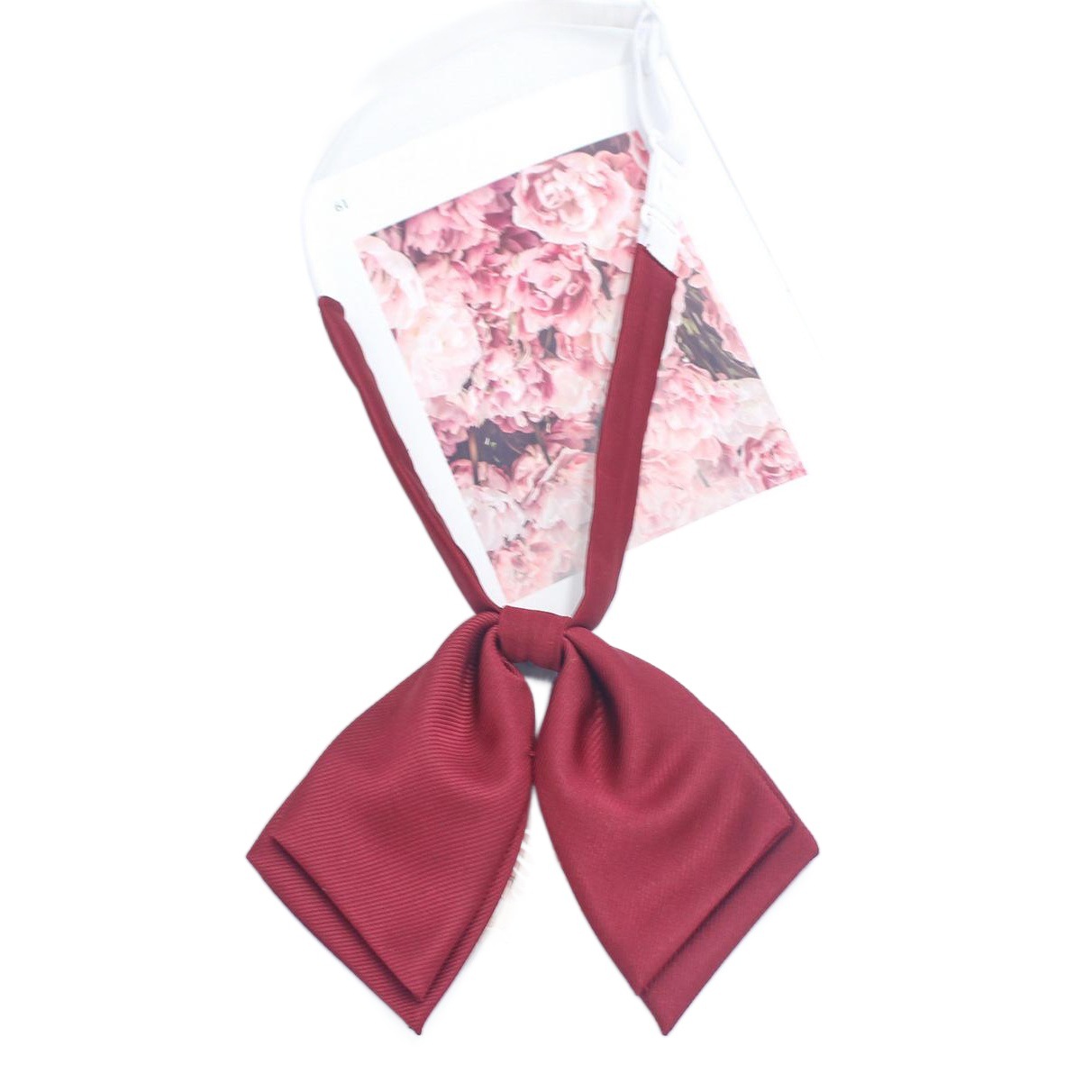 Directo de fábrica de color sólido de doble capa de sarga pajarita uniforme escolar de las niñas a juego arco coreano casual JK pajarita collar flor