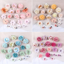 仿真花diy花朵套装材料绢花发夹 簪花头饰汉服发饰痛包装饰学士帽