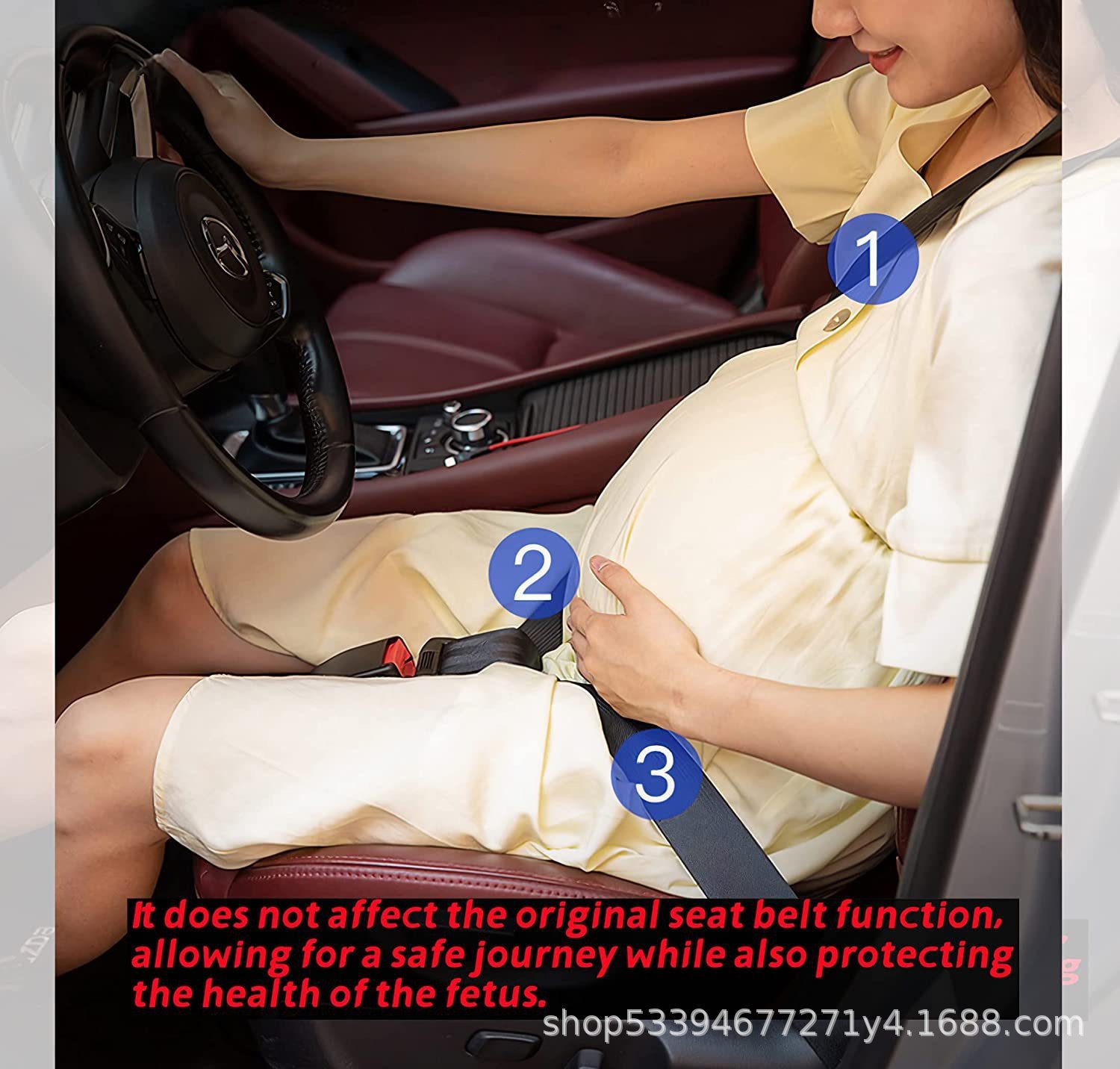 Pregnant women's safety belt anti-bellied car special third trimester driving safety belt co-pilot belly protection fixing protection belt