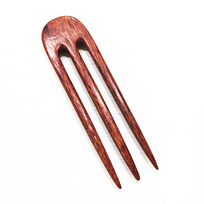 Guilin Mingcheng wholesale Green sandalwood red sandalwood Ebony plate hair clasp classical hair clasp handicraft jewelry
