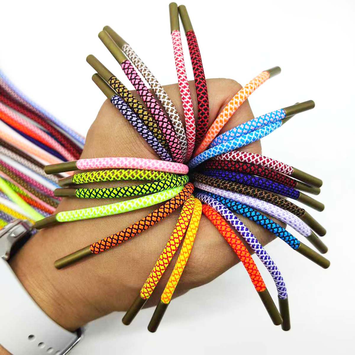 48 color spot 3mm poliéster colorido escamas de dragón encriptado sombrero cuerda de metal de cobre color intercolor cuerda de cintura de pantalones